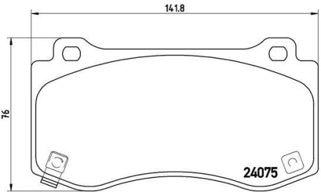 Комплект тормозных колодок, дисковый тормоз - BREMBO P 11 023