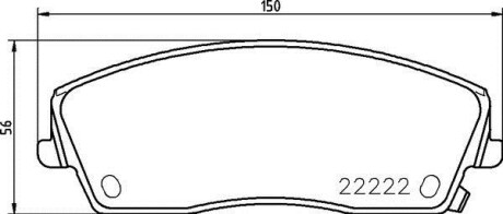 Комплект тормозных колодок - (k05174001AB, K05174001AA, 5174001AB) BREMBO P 11 041 (фото 1)