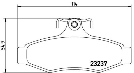 Комплект тормозных колодок, дисковый тормоз - BREMBO P 15 005