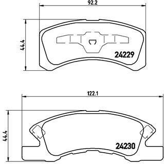 Комплект тормозных колодок, дисковый тормоз - BREMBO P 16 011