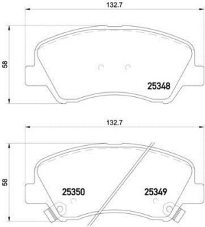 Колодки дисковые передние - BREMBO P18025