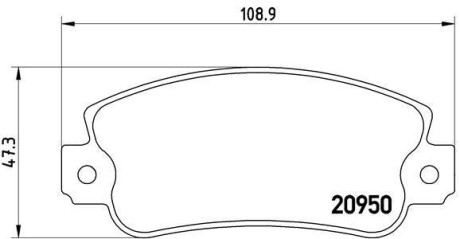 Комплект тормозных колодок, дисковый тормоз - BREMBO P 23 021