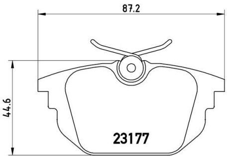 Комплект тормозных колодок, дисковый тормоз - (77362242, 77362354, 77365939) BREMBO P 23 026