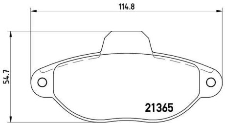 Комплект тормозных колодок, дисковый тормоз - BREMBO P 23 054