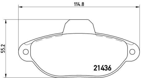 Комплект тормозных колодок, дисковый тормоз - BREMBO P 23 060