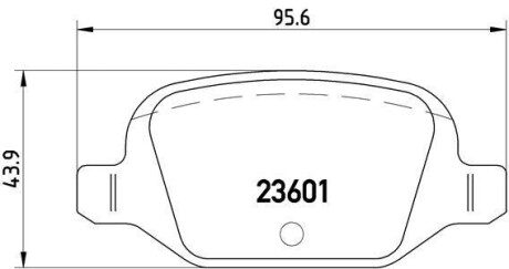 Комплект тормозных колодок, дисковый тормоз - BREMBO P 23 064