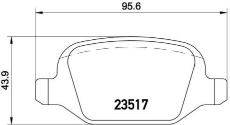 Комплект тормозных колодок, дисковый тормоз - (9951222, 9949334, 9949332) BREMBO P 23 065