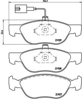 Комплект тормозных колодок, дисковый тормоз - (9951243, 9951067) BREMBO P 23 070