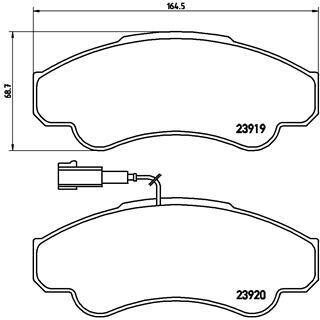 Комплект тормозных колодок, дисковый тормоз - BREMBO P 23 092