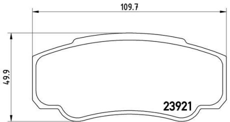 Комплект тормозных колодок, дисковый тормоз - BREMBO P 23 093