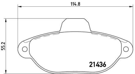 Комплект тормозных колодок, дисковый тормоз - (46565733, 5892786) BREMBO P 23 096