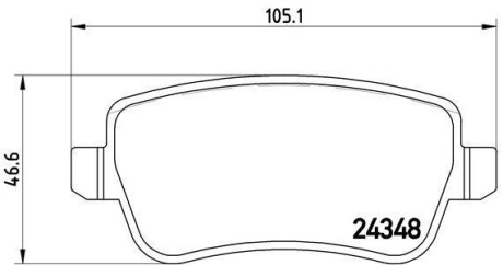 Комплект тормозных колодок, дисковый тормоз - (77364168, 77363607) BREMBO P 23 101