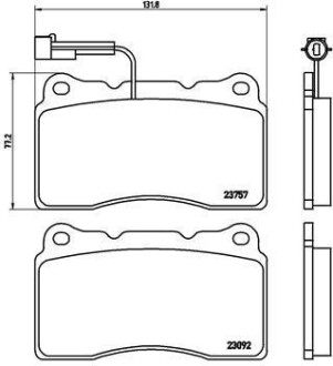 Комплект тормозных колодок, дисковый тормоз - (71771592, 71765647) BREMBO P 23 115