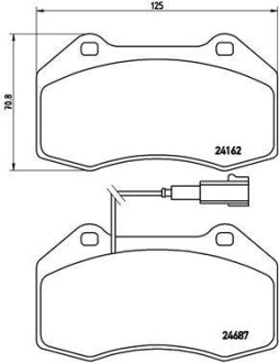 Комплект тормозных колодок, дисковый тормоз - (5741889, 71753265, 77364716) BREMBO P 23 117