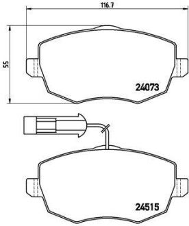 Комплект тормозных колодок, дисковый тормоз - (77364332, 77364331, 77365217) BREMBO P 23 127