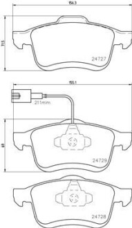 Комплект тормозных колодок, дисковый тормоз - BREMBO P 23 130