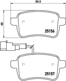 Комплект тормозных колодок, дисковый тормоз - (77365357, 71770092) BREMBO P 23 133