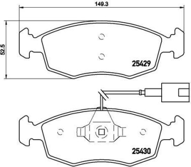 Комплект тормозных колодок, дисковый тормоз - BREMBO P 23 138