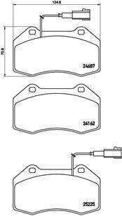 Комплект тормозных колодок, дисковый тормоз - (51934099, 77365672, 77366290) BREMBO P 23 139