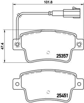 Комплект тормозных колодок, дисковый тормоз - (77365464) BREMBO P 23 142