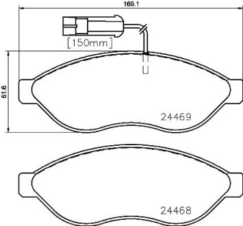 Klocki ham. JUMPER 06- DUCATO BOXER 2 czujniki /P 61 090/ - BREMBO P23143