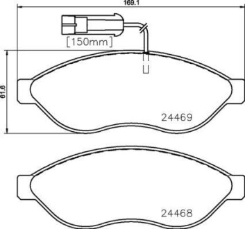 Klocki ham. JUMPER 06- DUCATO BOXER 2 czujniki /P 61 092/ - BREMBO P23144