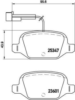 Комплект тормозных колодок, дисковый тормоз - (71770110, 77365754, 71770090) BREMBO P 23 146