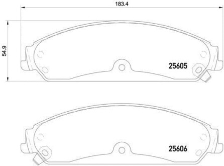 Klocki hamulc. lancia thema 11- przуd - BREMBO P23149