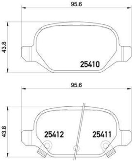 Klocki hamulc. fiat panda 12- tyј - (77366388, 77366453, 77367514) BREMBO P23151