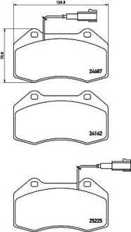 Комплект тормозных колодок - (71773661, 77365672, 77367517) BREMBO P 23 162