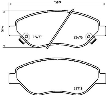 Klocki ham. fiat tipo 15- - (77367923) BREMBO P 23 178