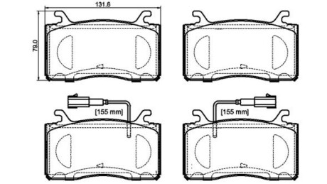 Klocki hamulcowe przod - (77367733) BREMBO P 23 185