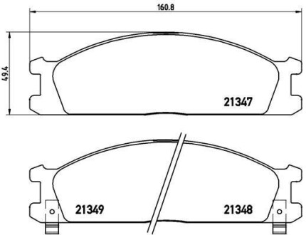 Комплект тормозных колодок, дисковый тормоз - BREMBO P 24 026