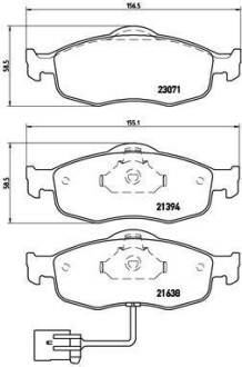 Комплект тормозных колодок, дисковый тормоз - BREMBO P 24 034