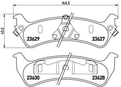 Комплект тормозных колодок, дисковый тормоз - (3329139, 3943615, 3996758) BREMBO P 24 042