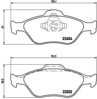 Колодки дискового гальма - BREMBO P24055X