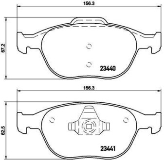 Комплект тормозных колодок, дисковый тормоз - BREMBO P 24 058