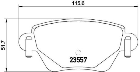 Комплект тормозных колодок, дисковый тормоз - BREMBO P 24 059