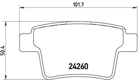 Комплект тормозных колодок, дисковый тормоз - BREMBO P 24 063