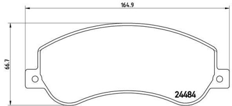 Комплект тормозных колодок, дисковый тормоз - BREMBO P 24 064