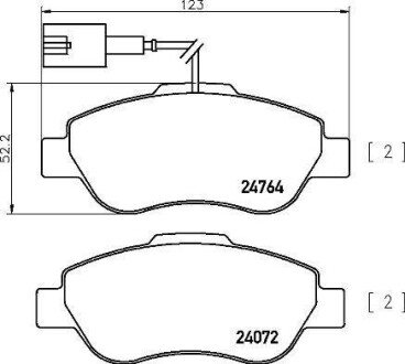 Klocki ham. KA 1.3TDCI 13-.. - (me9s5j2k021ab, 77365817, 1778384) BREMBO P24150 (фото 1)