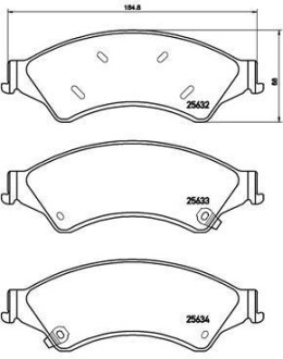 Колодки дисковые передние - BREMBO P24153