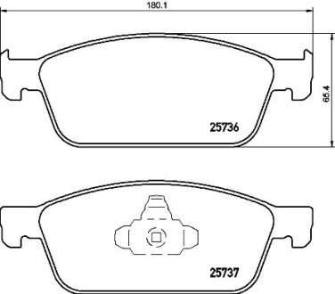 Гальмівні колодки пер. Ford Focus III 10-/Transit Connect 13- (ATE) - BREMBO P24157