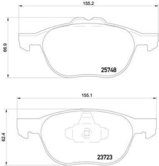 Klocki hamulc. ford transit connect 13- przуd - BREMBO P24158