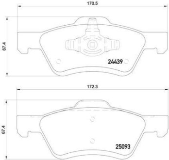 Klocki hamulc. ford maverick 01-07 - (4778223, 4780654, 4918698) BREMBO P24159