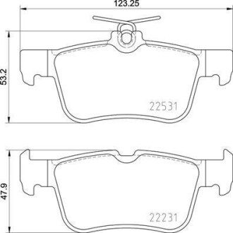 Гальмівні колодки зад. Focus/Kuga/Mondeo 12- - (dg9z2200a, df9z2200f) BREMBO P 24 175