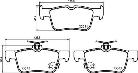 Гальмівні колодки зад. Ford Kuga 12- - (2247444, 2367295, 2379248) BREMBO P 24 217 (фото 1)