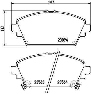 Комплект тормозных колодок, дисковый тормоз - BREMBO P 28 029