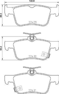 Гальмівні колодки зад. Honda Civic 15- - (43022TGHA01, 43022T8MG02, 43022T8MG01) BREMBO P 28 089