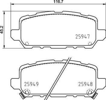 Гальмівні колодки зад. Honda HR-V 14- - BREMBO P 28 090